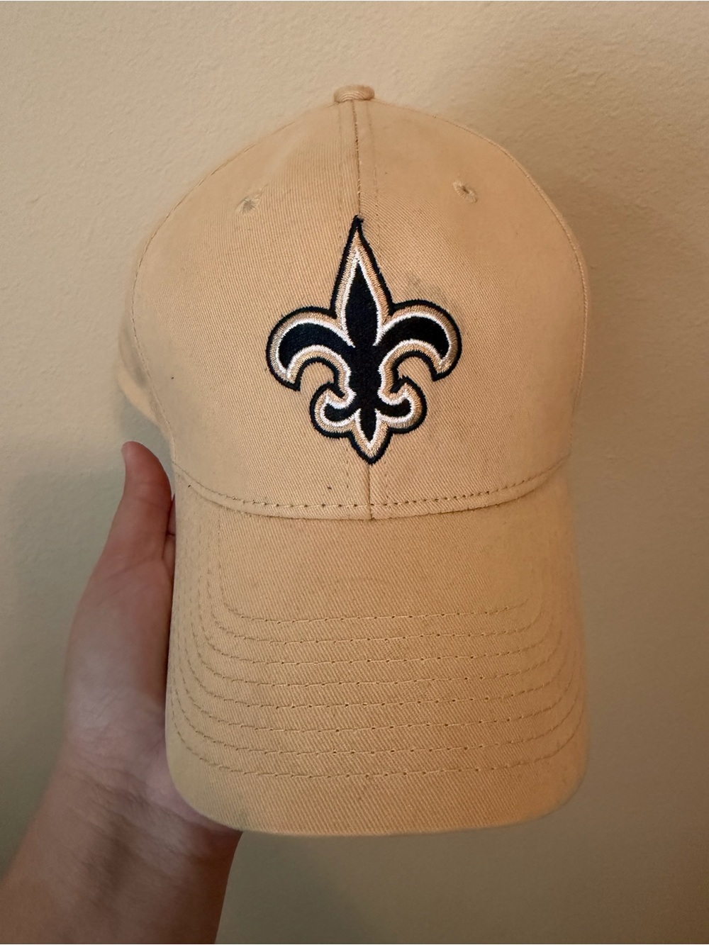 NWT NFL Team Apparel New Orleans Saints Tan Adjustable Strapback Hat